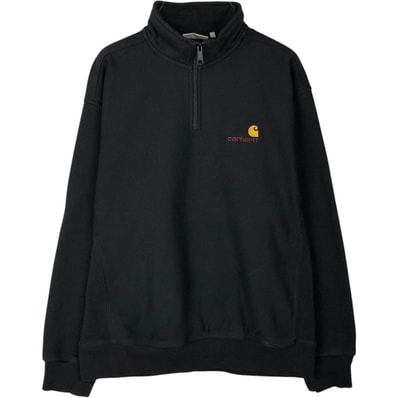 古着 カーハート Carhartt ハーフジップスウェットシャツ トレーナー メンズM相当/eaa647594