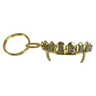 美品 Supreme シュプリーム Fronts Keychain ゴールド メッキ ラインストーン/ キーホルダー キーリング 604419 【中古】