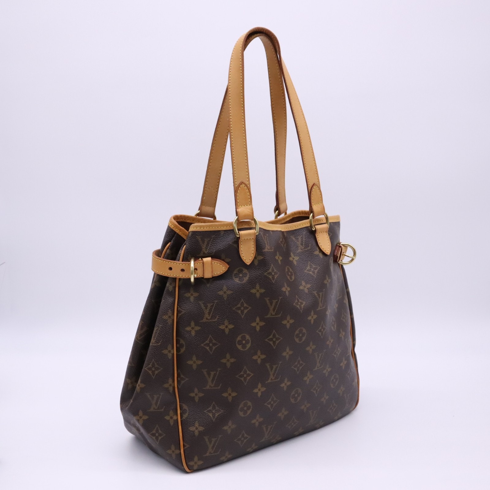 LOUIS VUITTON ルイ・ヴィトン モノグラム バティニョールオリゾンタル M51154 ハンドバッグ ブラウン ベージュ コーティングキャンバス レザー レディース