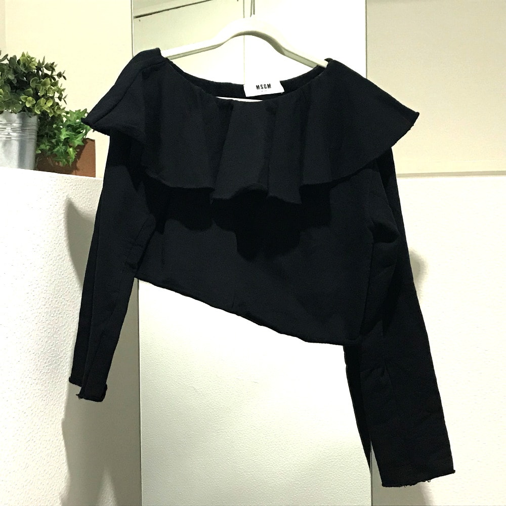 エムエスジーエム MSGM フリル 2341MDM61 スウェット トレーナー トップスその他 ブラック
