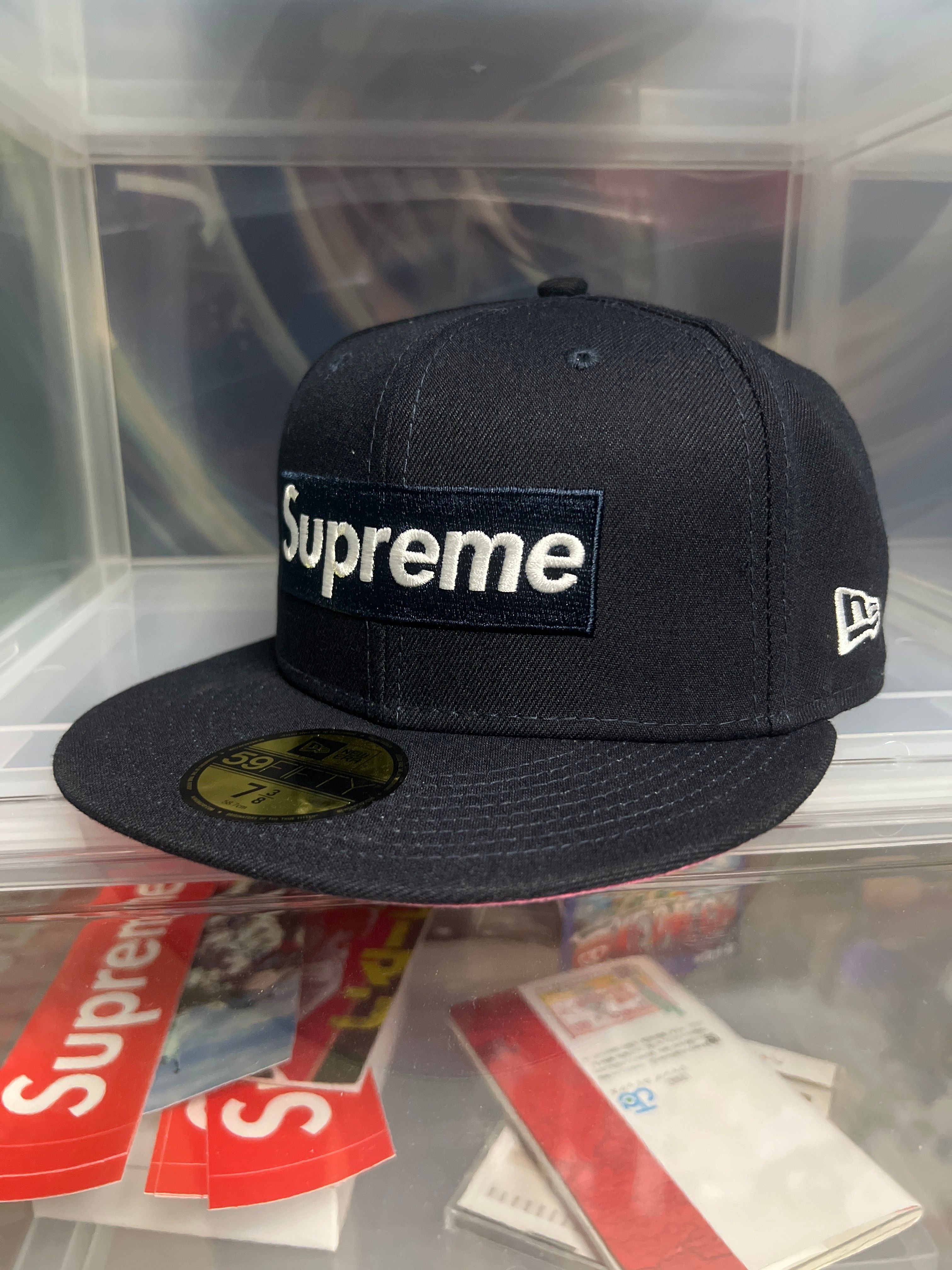 Supreme No Comp Box Logo New Era "Navy"