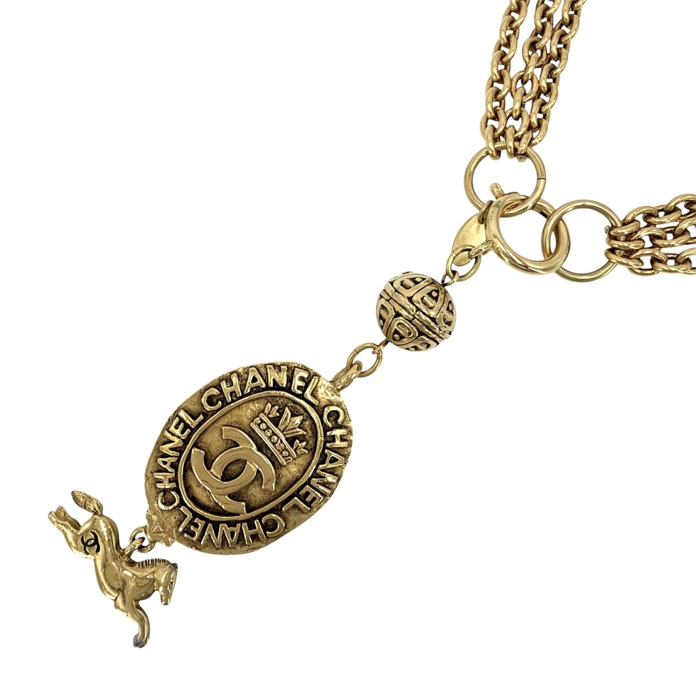 CHANEL シャネル ネックレス ココマーク ロングネックレス アクセサリー GP    ゴールド レディース 約191.5g【中古品】
