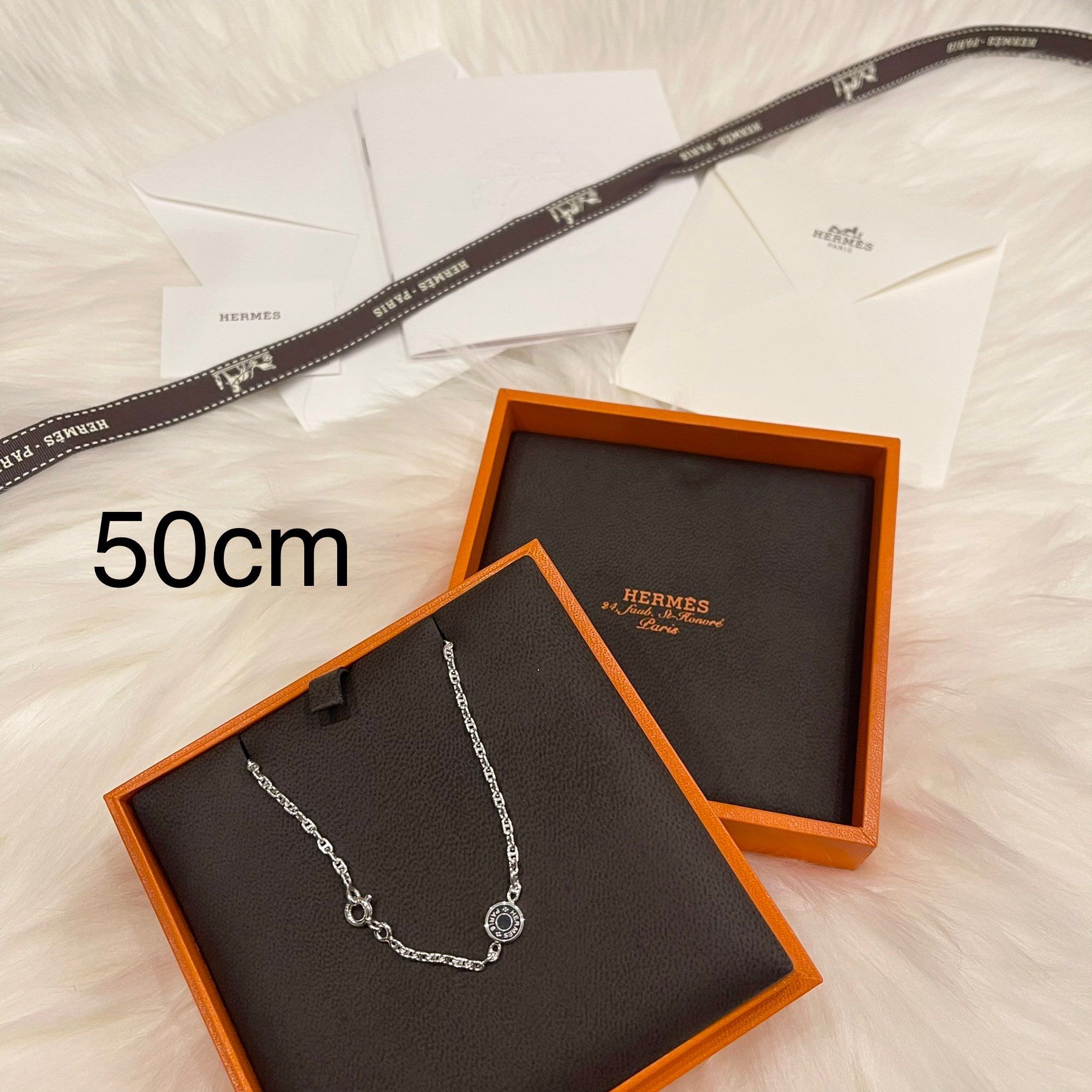 【新品未使用】エルメス シェーヌダンクル チェーン セリエ ネックレス 50cm