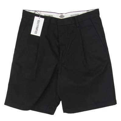 WACKO MARIA ワコマリア Dickies ディッキーズ 25SS 25SS-WMP-DC02 × DICKIES PLEATED SHORT TROUSERS プリーツ ショート トラウザーズ パンツ ブラック系 M【新古品】【未使用】【中古】
