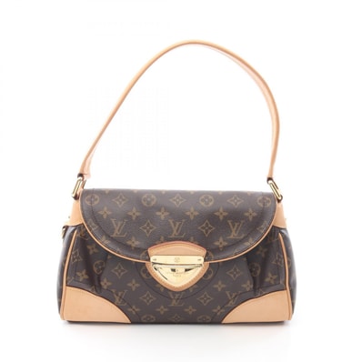 ルイ・ヴィトン LOUIS VUITTON ビバリーMM ショルダーバッグ バッグ PVCコーティングキャンバス レザー モノグラム レディース ブラウン系 M40121 【中古】