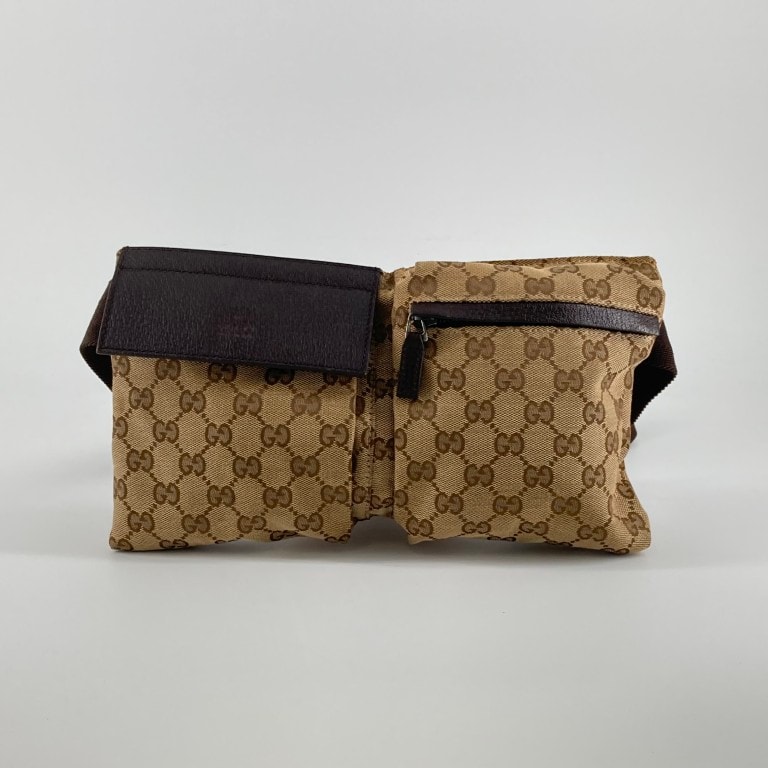 GUCCI(グッチ) GGキャンバス 28566 ウエストバッグ ブラウン