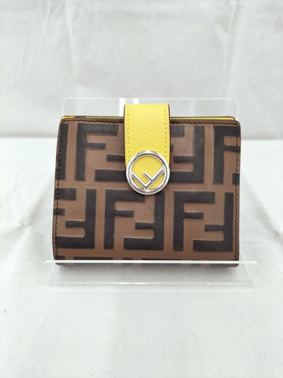 FENDI F is Fendi Bi-fold Wallet Leather "Yellow"