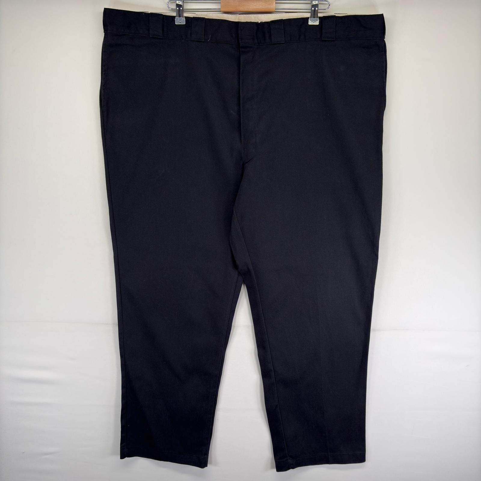 古着 ディッキーズ Dickies パンツ ジッパーフライ ストレート 874 センタープレス 大きいサイズ W50 L32  ブラック系 メンズ