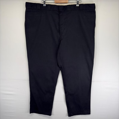 古着 ディッキーズ Dickies パンツ ジッパーフライ ストレート 874 センタープレス 大きいサイズ W50 L32 ブラック系 メンズ