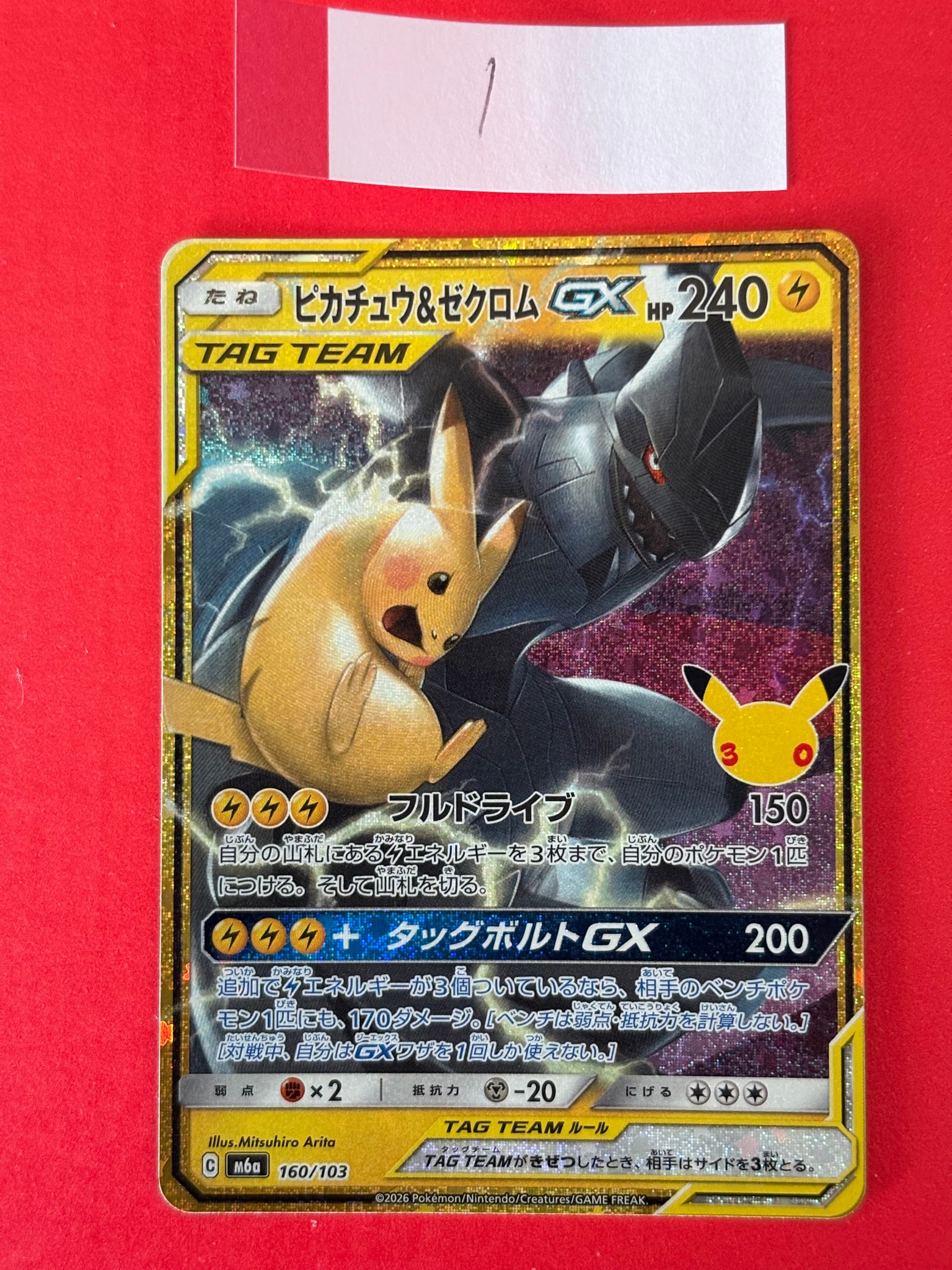 ピカチュウ&ゼクロムGX RR [SM9 031/095](拡張パック「タッグボルト