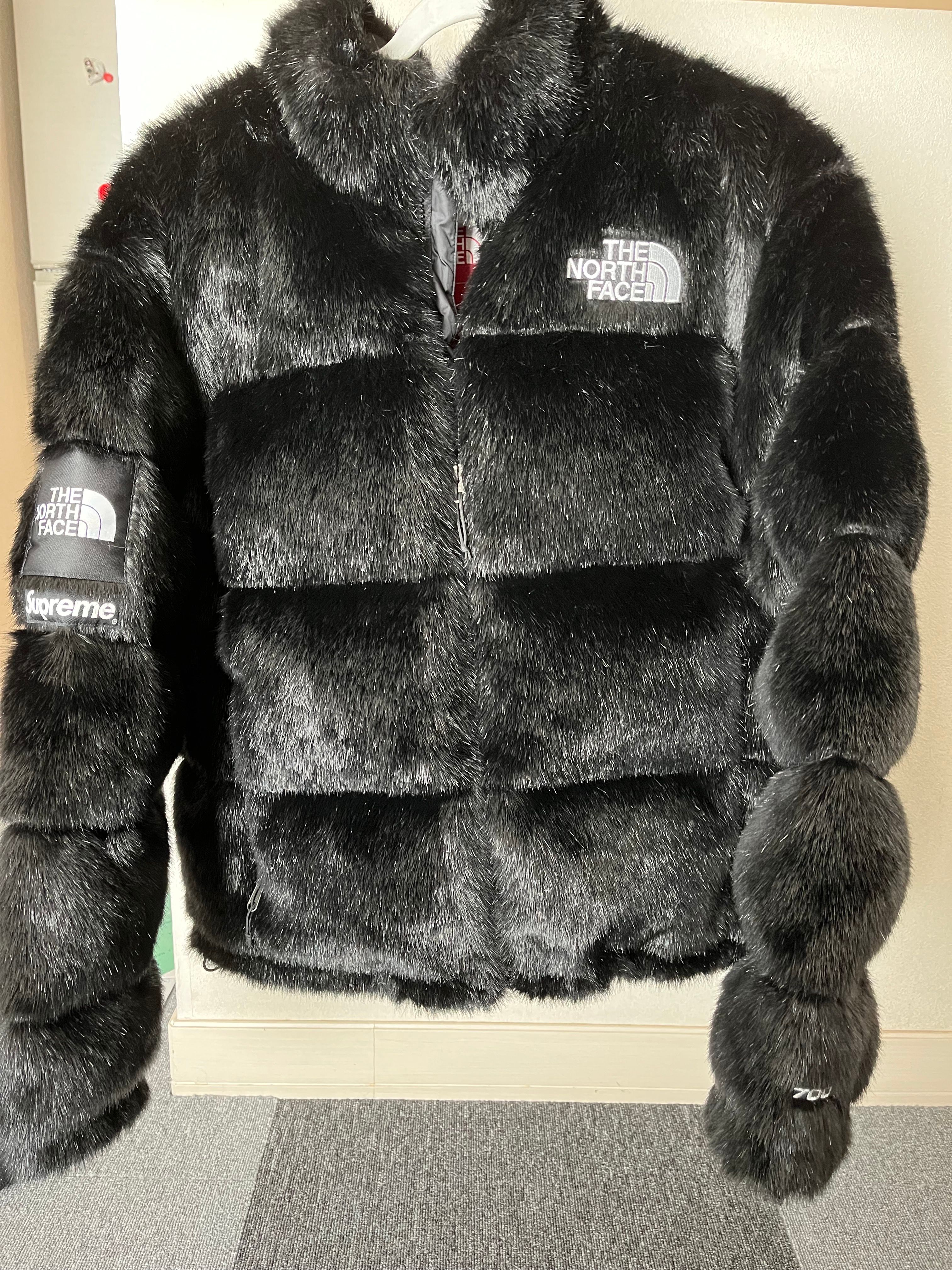 Supreme x The North Face Faux Fur Nuptse Jacket "Black"
