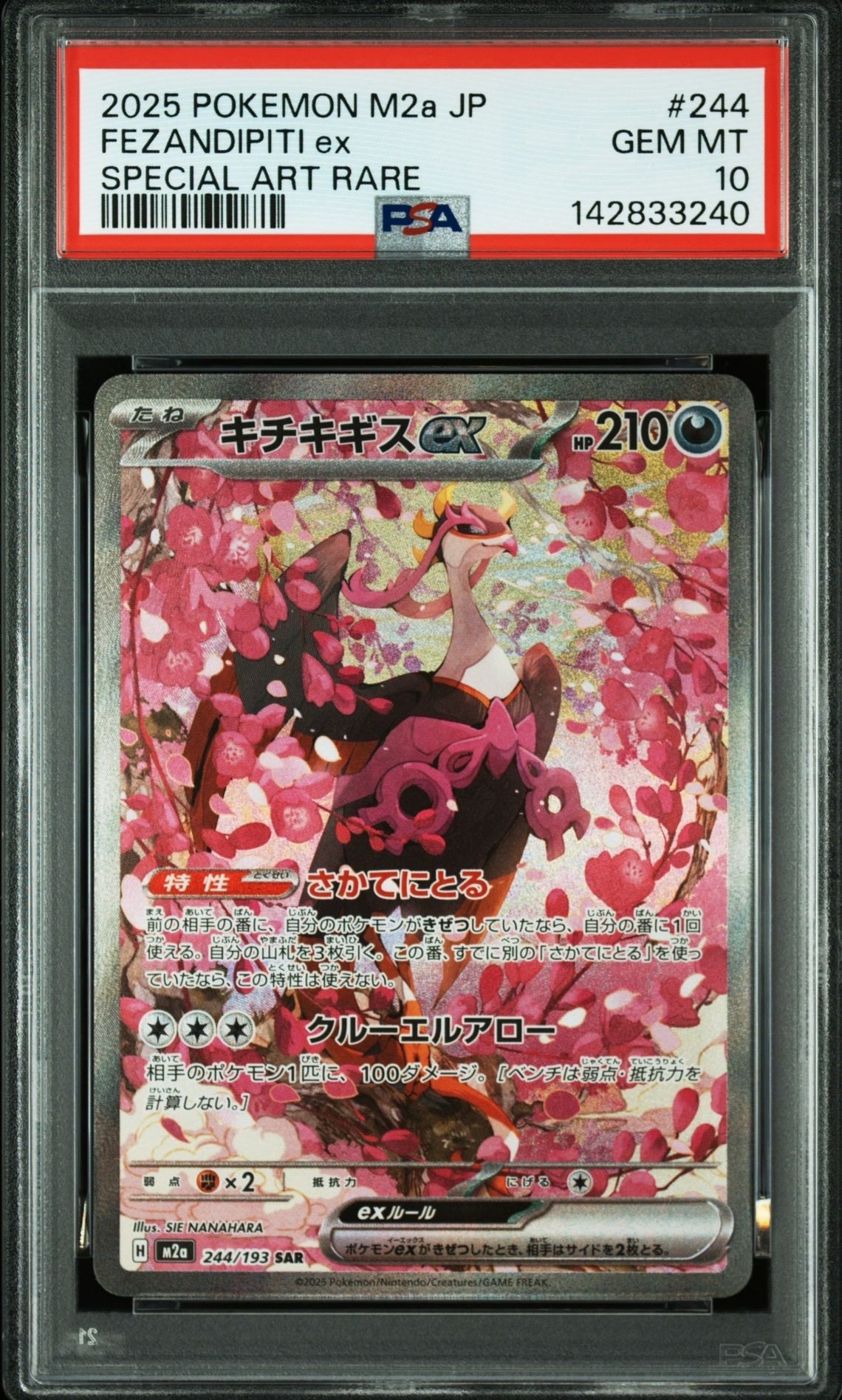 PSA10】キチキギスex SAR [M2a 244/193](ハイクラスパック「MEGA