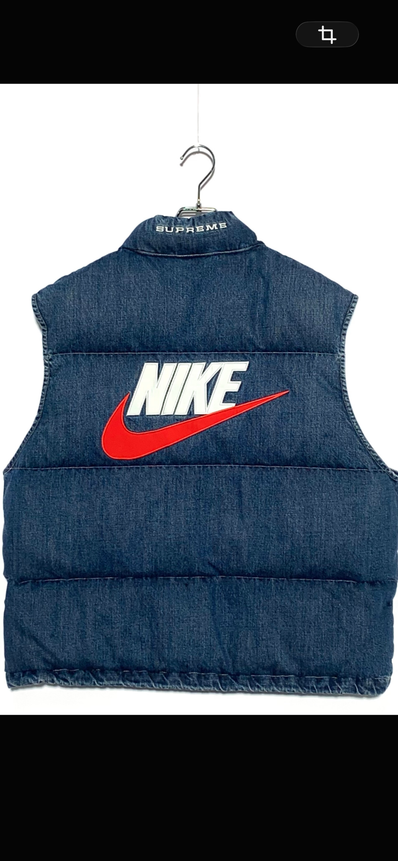Supreme x Nike Denim Puffer Vest "Indigo"