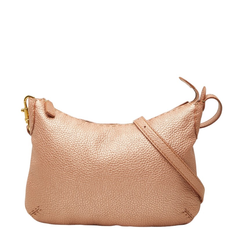 フェンディ セレリア 斜め掛け ショルダーバッグ ピンク レザー レディース FENDI 【中古】