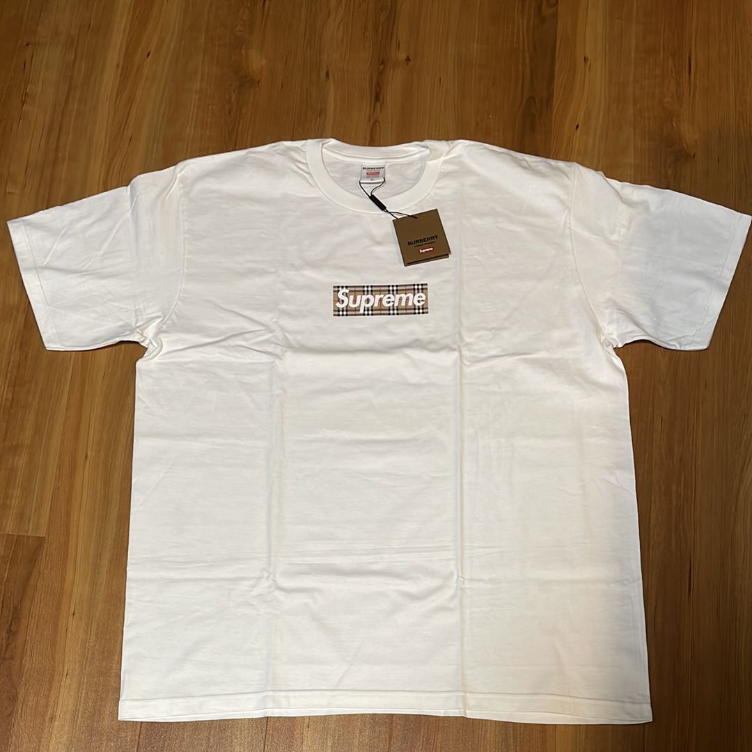 Supreme / Burberry Box Logo Tee "White"