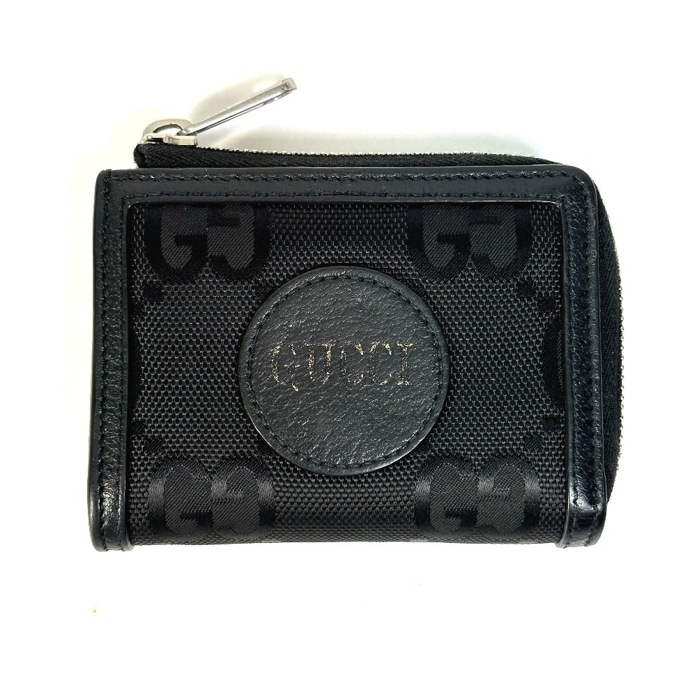 グッチ GUCCI オフザグリッド 657587 GG ミニウォレット コインケース レザー ブラック