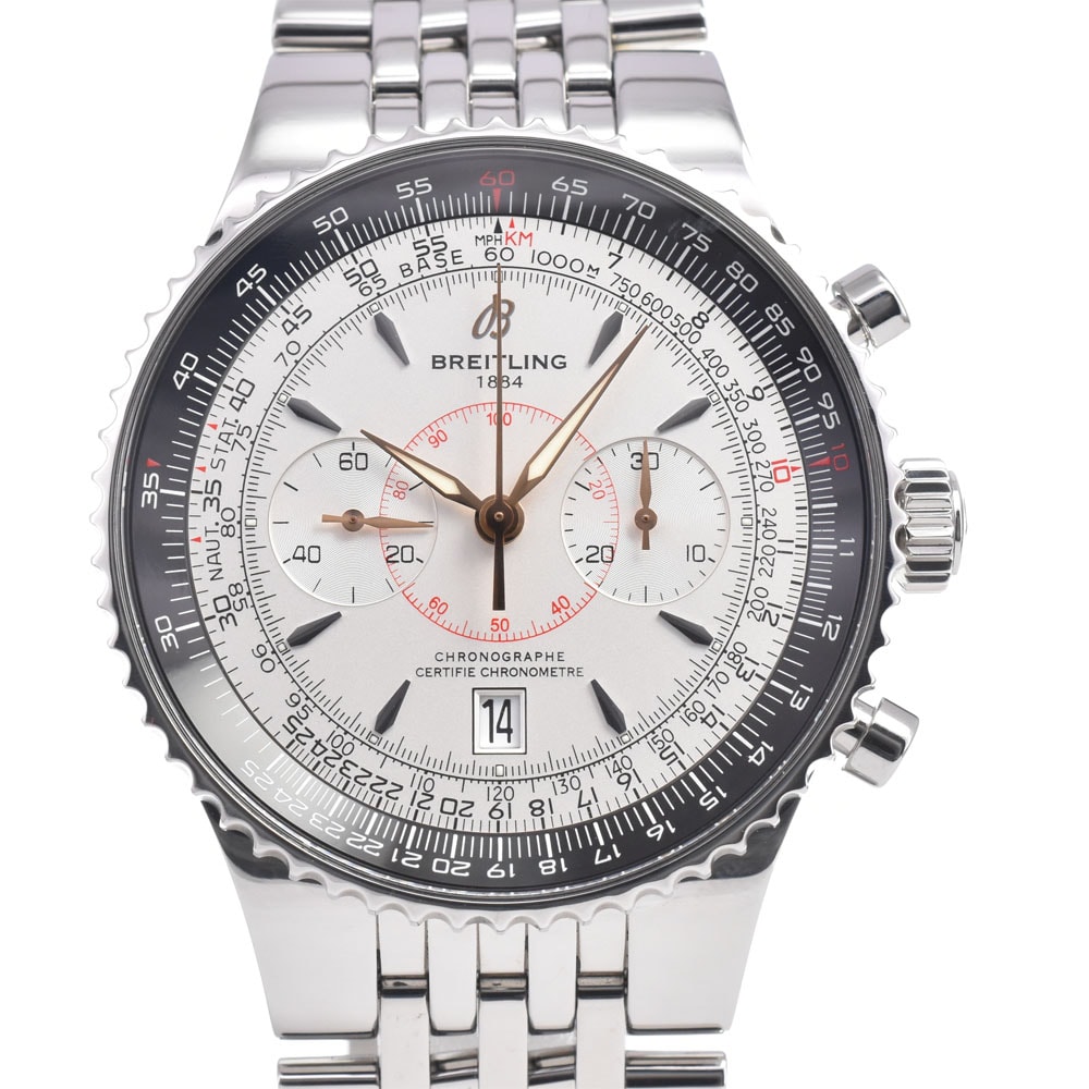 ブライトリング BREITLING A23340 ナビタイマー モンブリラン レジェンド シルバー 自動巻き メンズ 良品 腕時計 M#150790