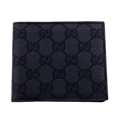 GUCCI グッチ エッセンス クラシック バイフォルドウォレット 二つ折り財布 876390 GGキャンバス グレー メンズ【中古】