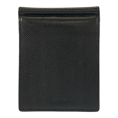 美品 BALLY バリー ブラック 黒 シルバー金具 レザー カードケース マネークリップ 603078 【中古】