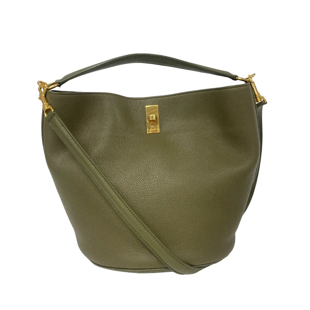 セリーヌ CELINE ショルダーバッグ ティーン バケット16 ワンショルダー カーキ