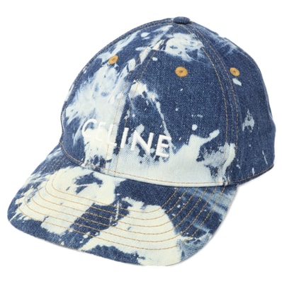 セリーヌ 【即決/国内正規】2AU6K470Y.07BH Baseball Cap In Cotton and Denim ブリーチデニム キャップ L