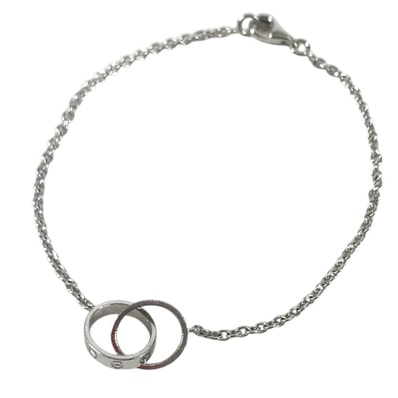 カルティエ CARTIER ベビーラブ ロゴ ブレスレット チェーン K18 金 18K ジュエリー アクセサリー ブレスレット WG750 シルバー