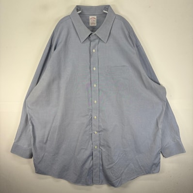 古着 ブルックスブラザーズ Brooks Brothers 長袖シャツ MADISON 3XL ブルー系 無地 メンズ