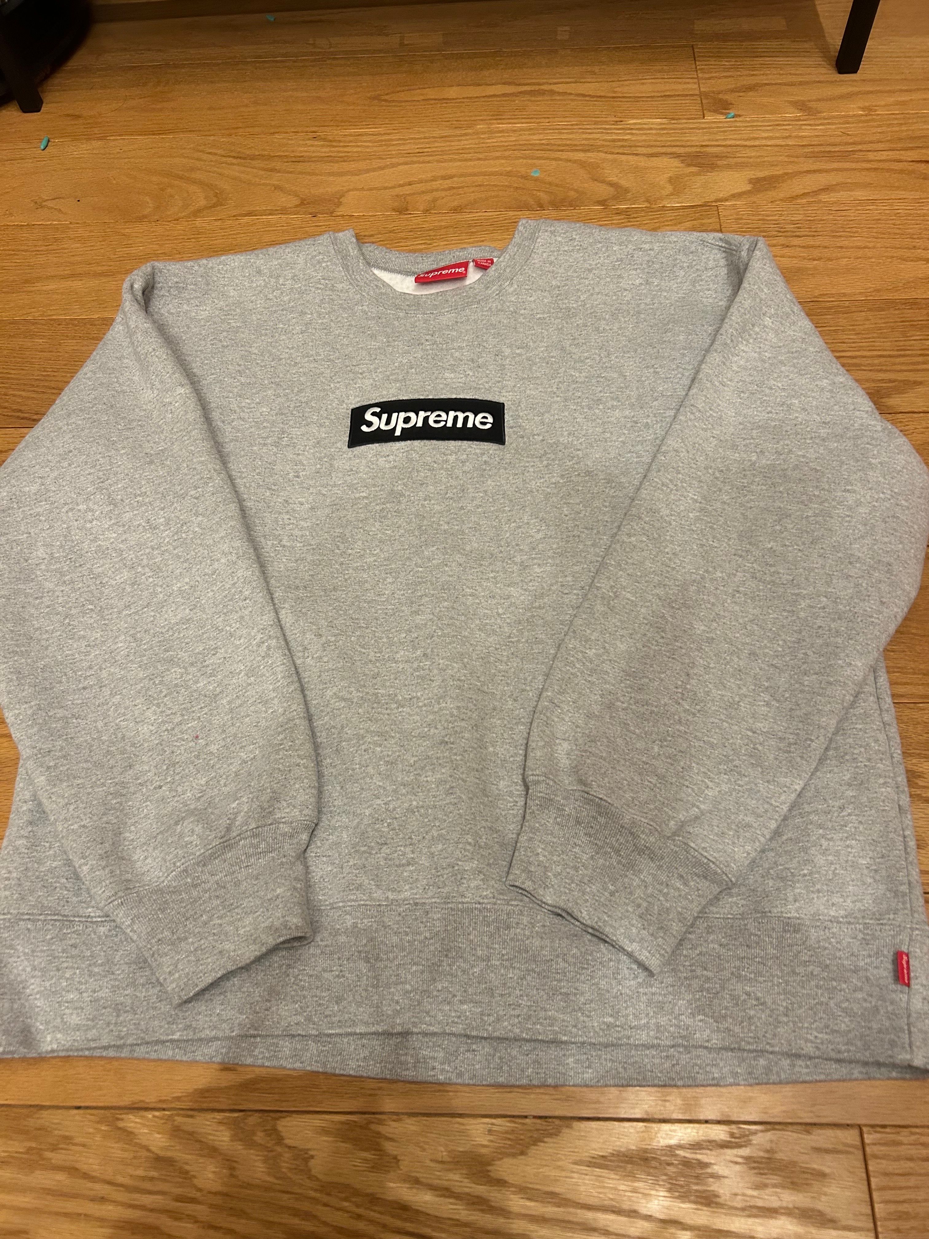 Supreme Box Logo Crewneck "Heather Grey" (22FW)