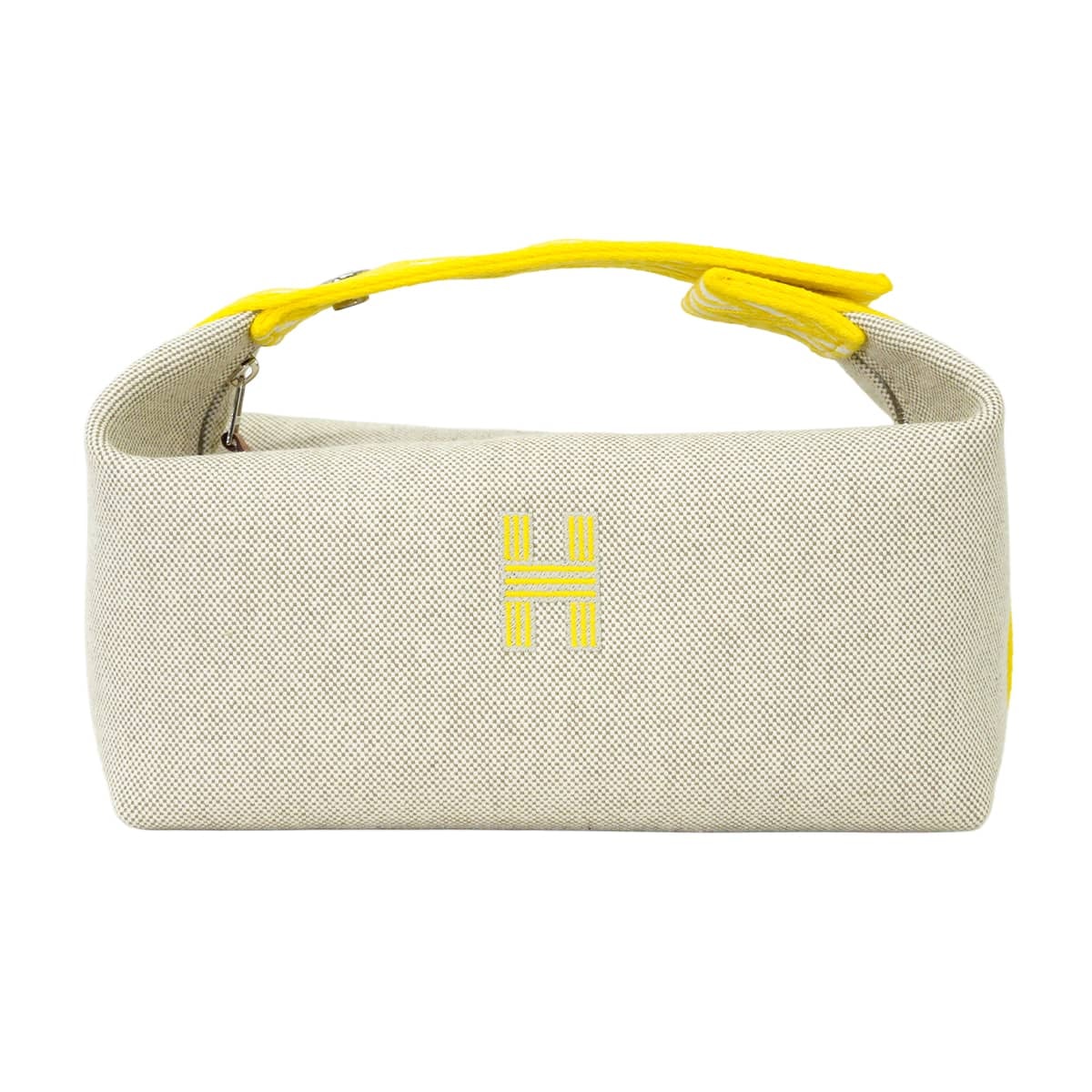 【渋谷並木橋店】HERMES エルメス ハンドバッグ ブリッドアブラック PM ジグザグ ジョーヌシトロン トワルアッシュプリュム/キャンバス シルバー金具 新品未使用