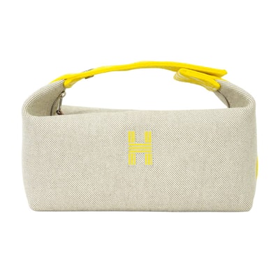【渋谷並木橋店】HERMES エルメス ハンドバッグ ブリッドアブラック PM ジグザグ ジョーヌシトロン トワルアッシュプリュム/キャンバス シルバー金具 新品未使用