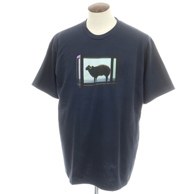 【中古】シュプリーム Supreme 2025年春夏 Damien Hirst tee コットン クルーネック 半袖Tシャツ ネイビー【サイズXL】【メンズ】