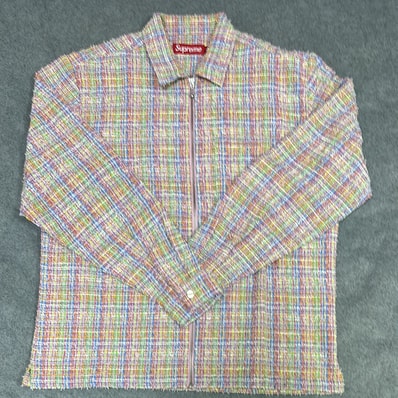 Supreme Boucle Zip Up Shirt "Multicolor"