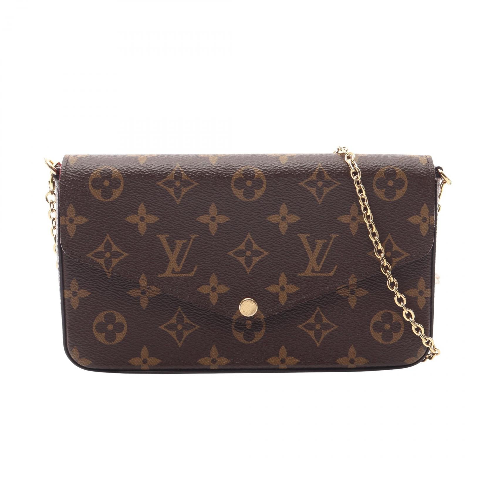 ルイ・ヴィトン LOUIS VUITTON ポシェットフェリシー モノグラム フューシャ ショルダーバッグ バッグ PVCコーティングキャンバス レディース ブラウン系 M81896 【中古】