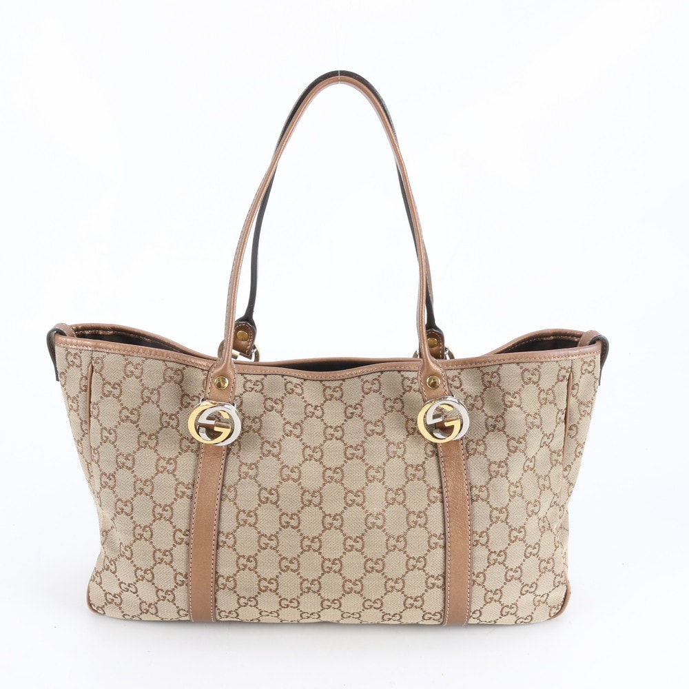 ■美品 グッチ GGキャンバスツインズ 232957 トート バッグ