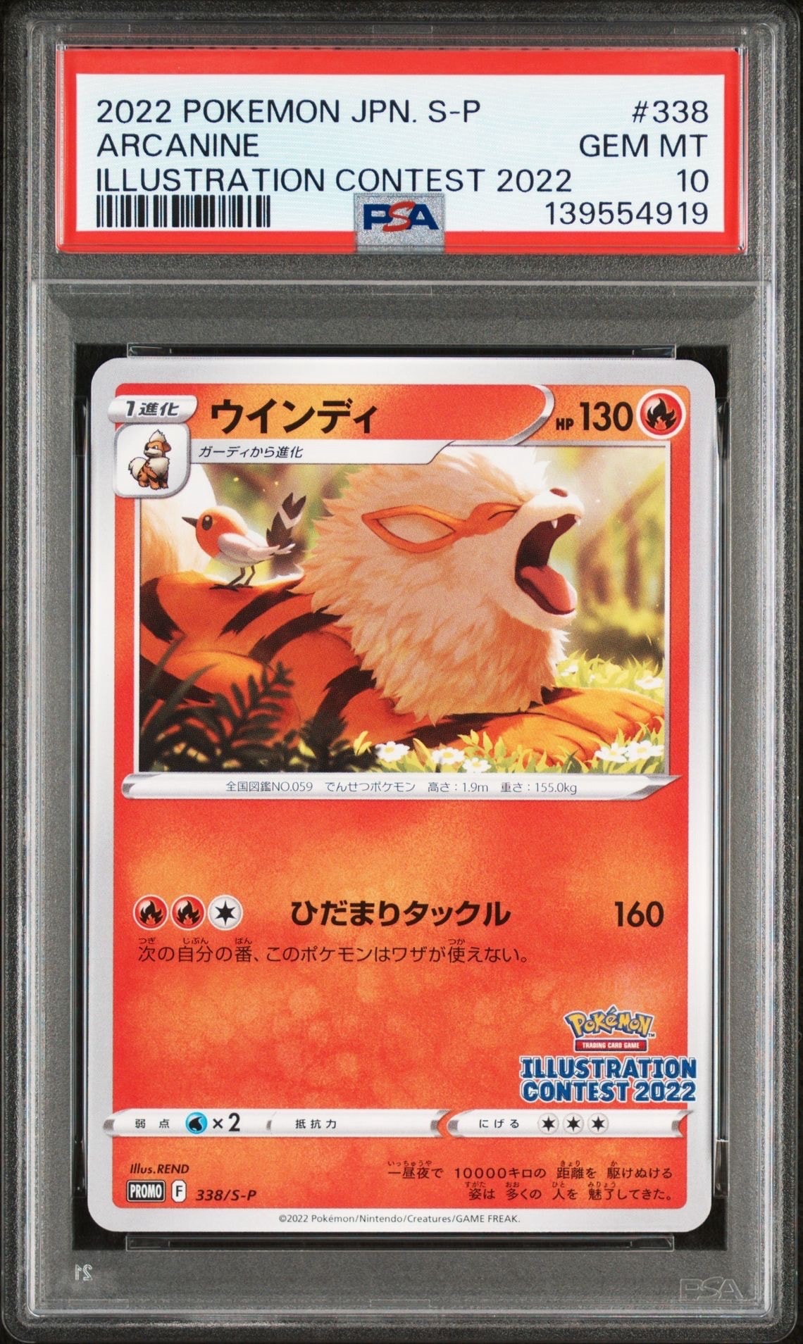 ウインディ プロモ[PROMO338 S-P](プロモーションカード「ポケモンセンター・ポケモンストア・ポケモンセンターオンライン2000円以上購入特典」)