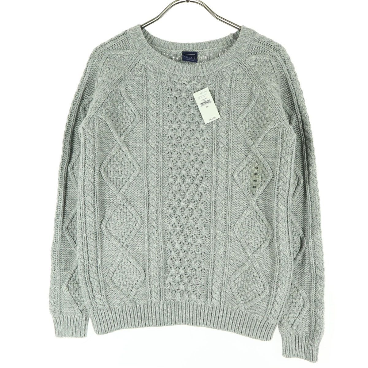 未使用 GAP ギャップ コットン 長袖 ニット XS グレー