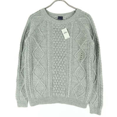 未使用 GAP ギャップ コットン 長袖 ニット XS グレー