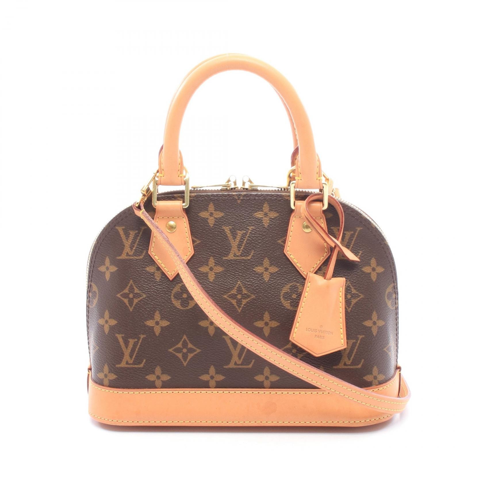 ルイ・ヴィトン LOUIS VUITTON アルマBB モノグラム 2WAY ハンドバッグ バッグ PVCコーティングキャンバス レザー レディース ブラウン系 M53152 【中古】