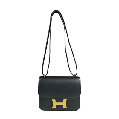 エルメス ミニ18 コンスタンスIII ショルダーバッグ ヴォーエプソン ブラック レディース HERMES 中古