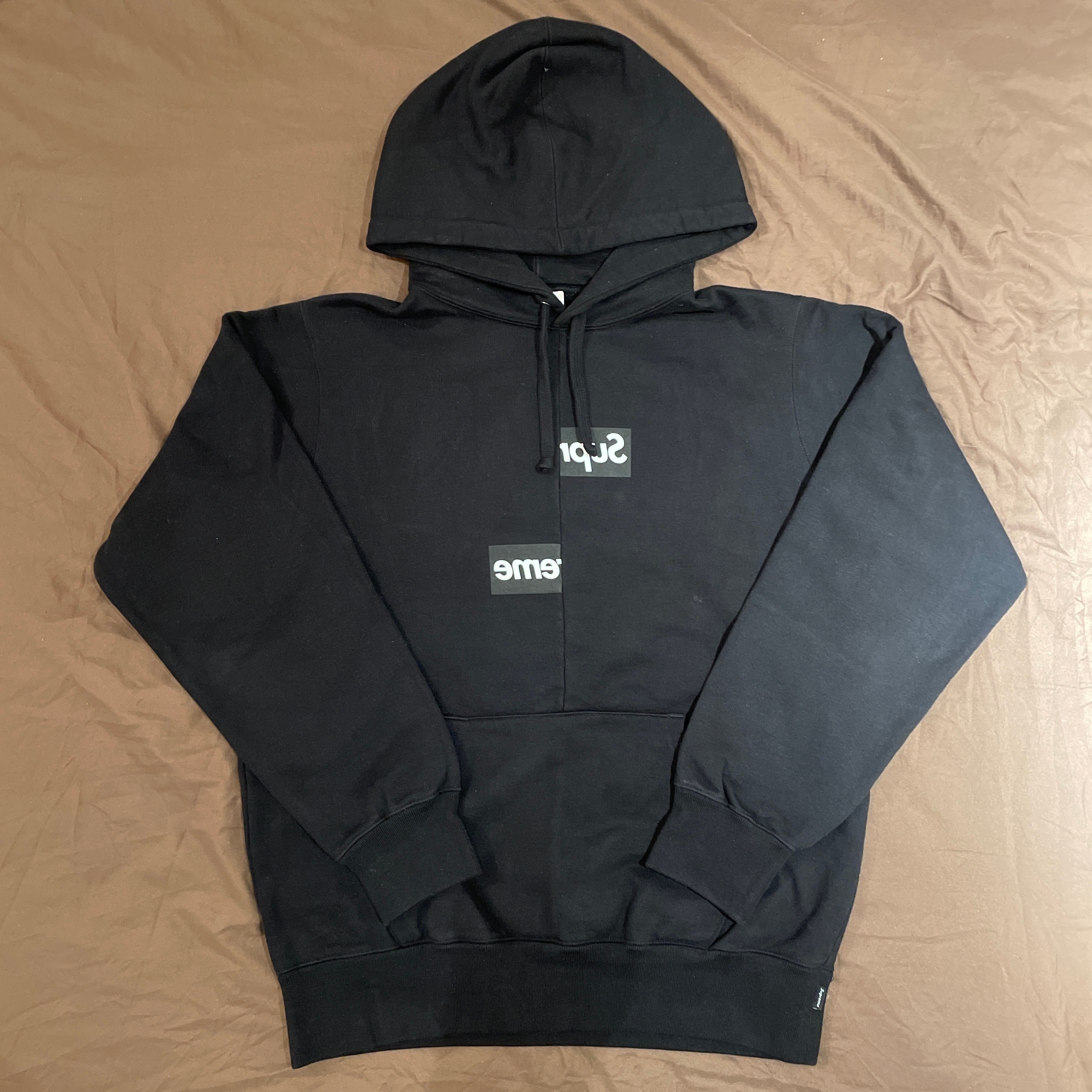 Supreme / Comme des Garçons SHIRT® Split Box Logo Hooded Sweatshirt "Black"
