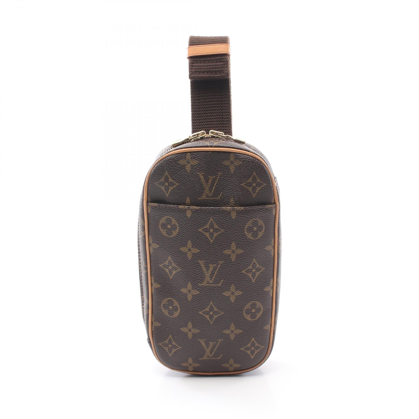 ルイ・ヴィトン LOUIS VUITTON ポシェットガンジュ ウエストバッグ ボディバッグ バッグ PVCコーティングキャンバス レザー モノグラム メンズ レディース ブラウン系 M51870 【中古】