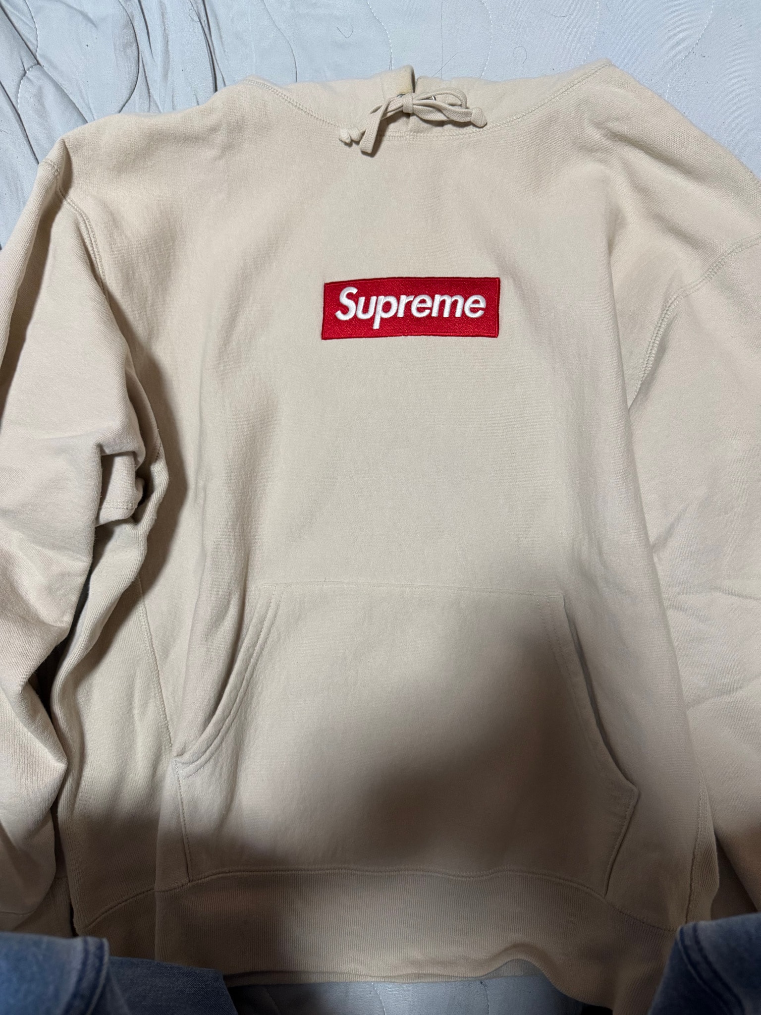Supreme Box Logo Hooded Sweatshirt "Stone" (24FW)
