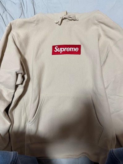 Supreme Box Logo Hooded Sweatshirt "Stone" (24FW)