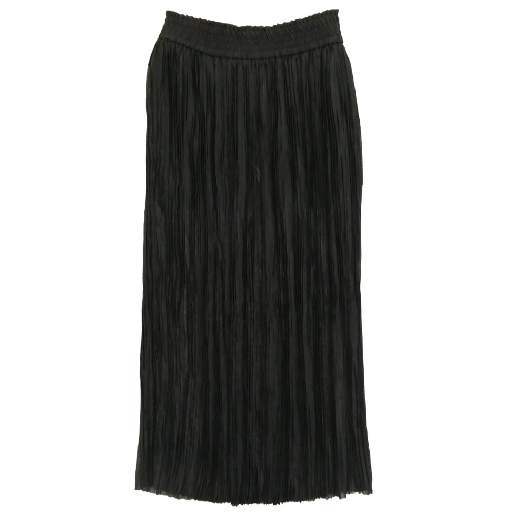 HYKE ハイク スカート 221-14124 プリーツ ロングスカート ペチコート付き ブラック系 2【中古】