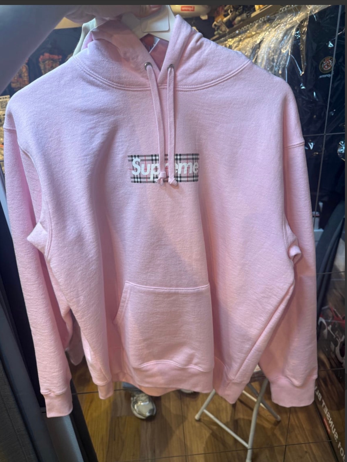 Supreme x Burberry Box Logo Hooded Sweatshirt "Pink"