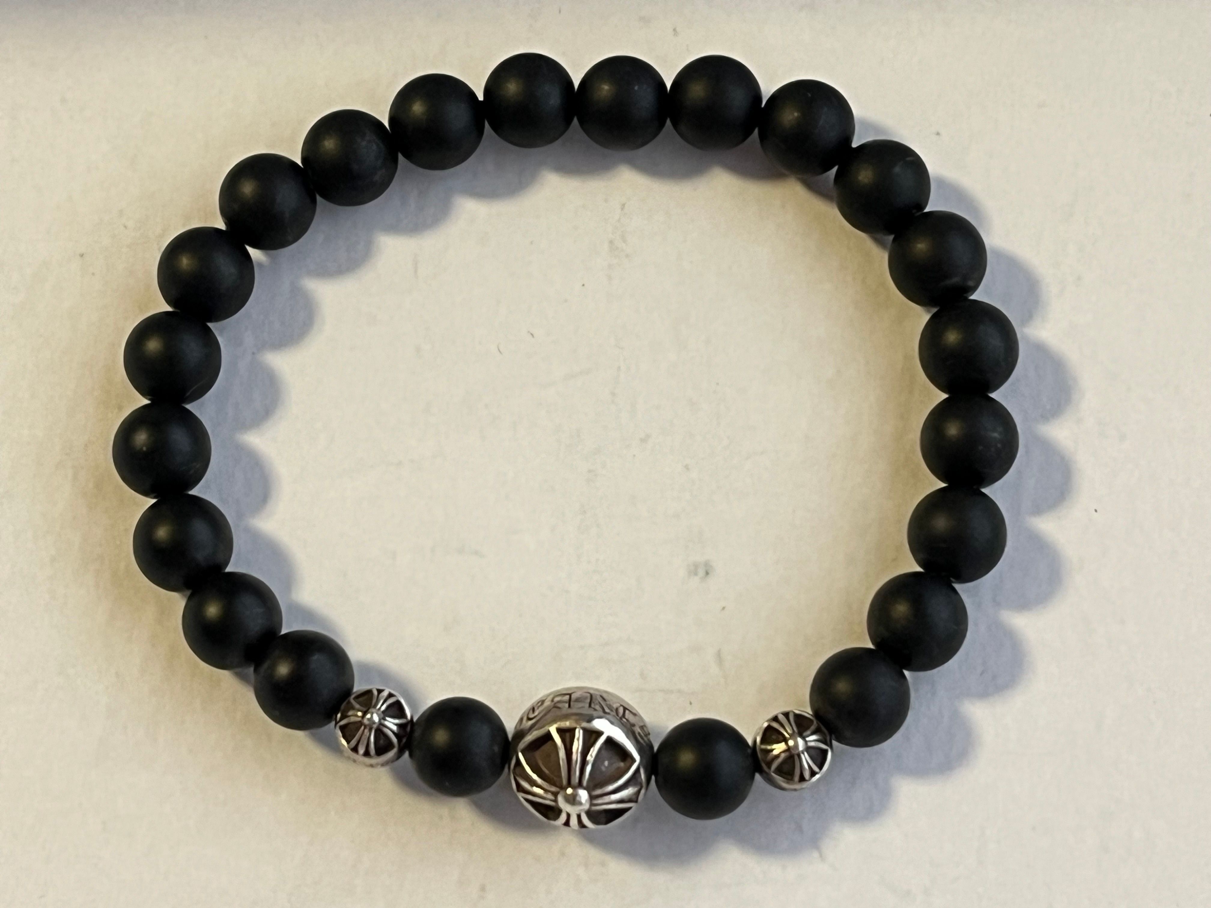 Chrome Hearts Onyx Beads Bracelet "Black/Silver"