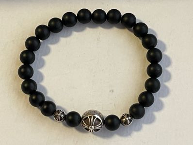 Chrome Hearts Onyx Beads Bracelet "Black/Silver"