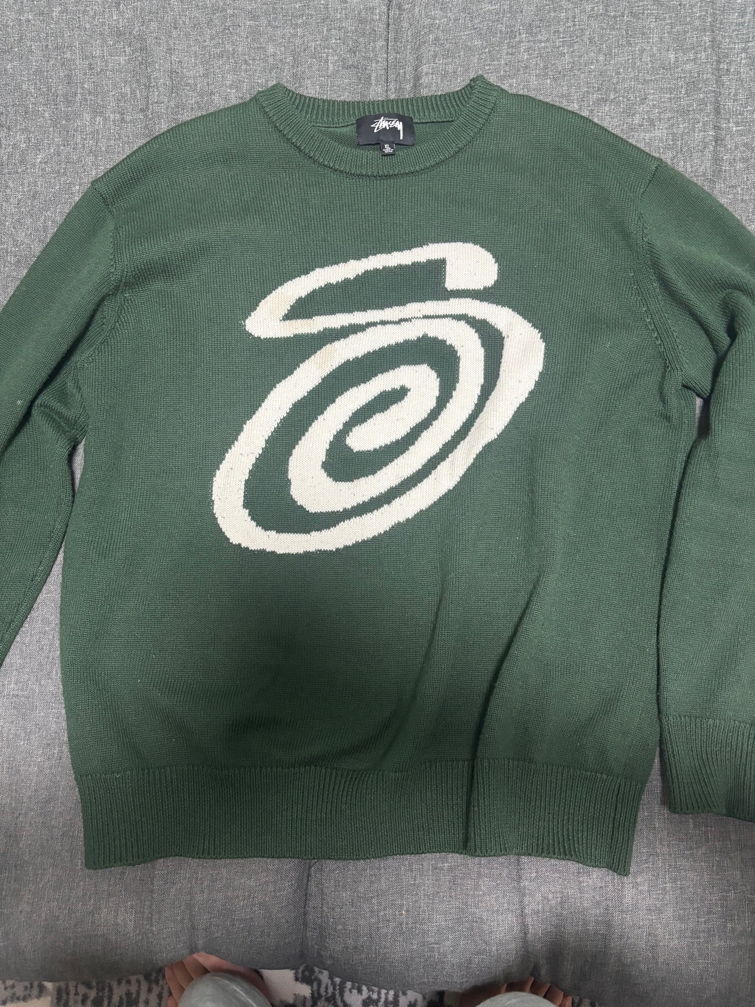 Stussy CURLY S SWEATER "Green"