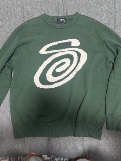 Stussy CURLY S SWEATER "Green"
