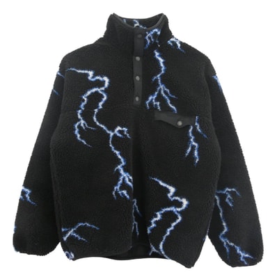 CHALLENGER チャレンジャー ジャケット 25AW CLG-JK 025-013 THUNDERBOLT BOA JACKET サンダーボルト ボア ジャケット スナップ フリース ジャケット ブラック系 S【中古】